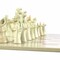 Hand Carved Soapstone Chess Set with 15 Inch Board Pink and White Stone
